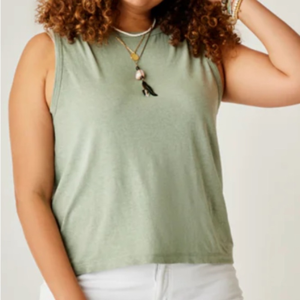 Carve Designs Larisa Hemp Tank Light Cilantro
